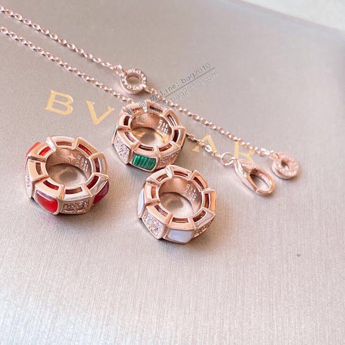 Bvlgari飾品 寶格麗蛇骨項鏈 紅瑪瑙項鏈  zgbq3004